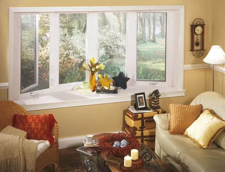 Living room bow window interior designs